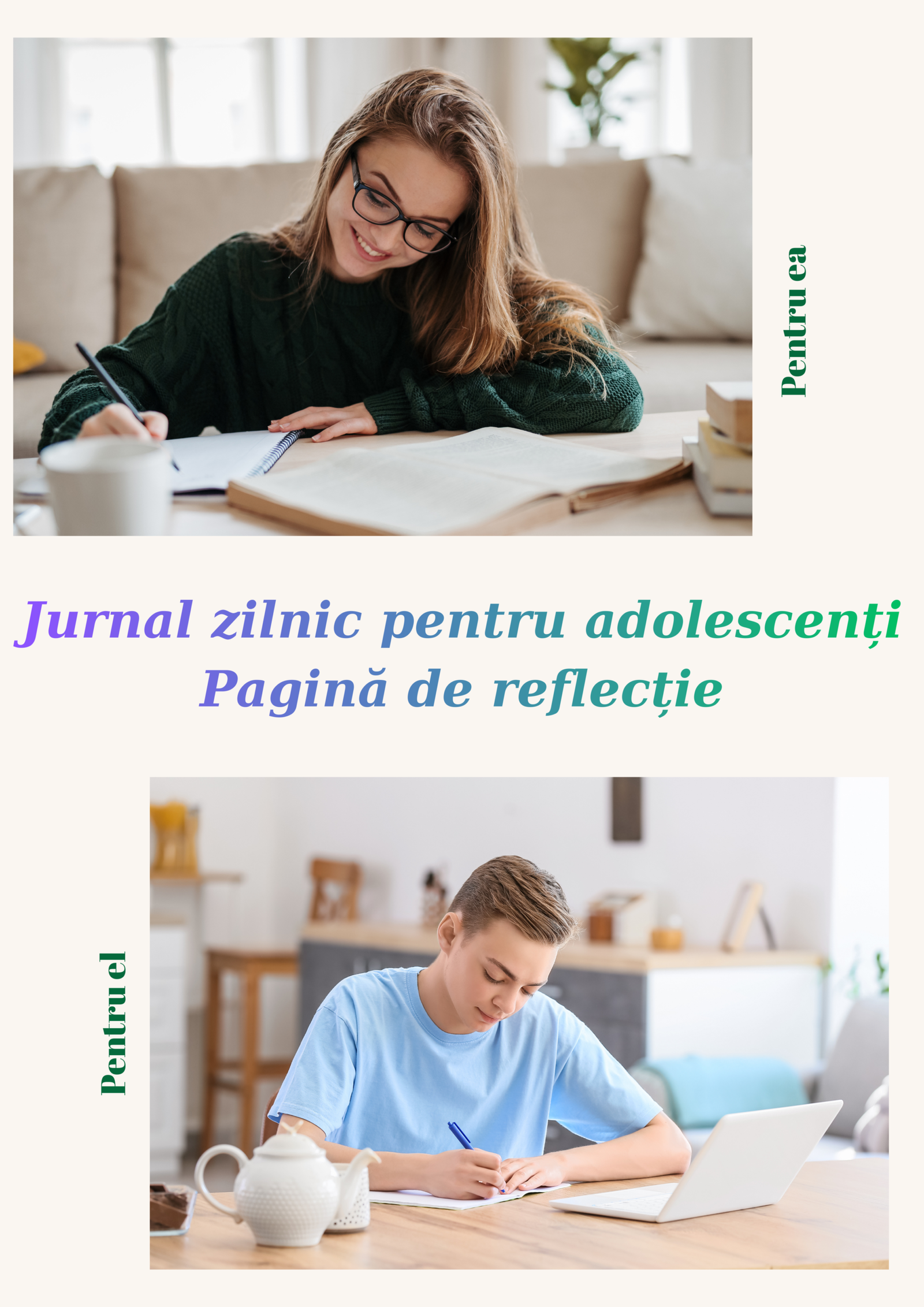 Jurnal zilnic pentru adolescenți - Paginǎ de reflecție (print)